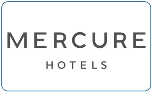 Mercure Hotels Logo in grauer Schrift auf weißem Hintergrund