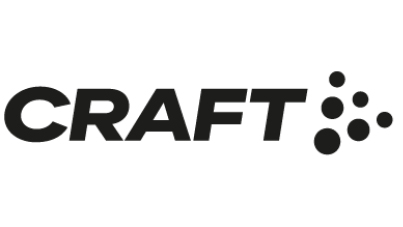 Schwarzes CRAFT Logo in Fettschrift mit Punktecluster rechts